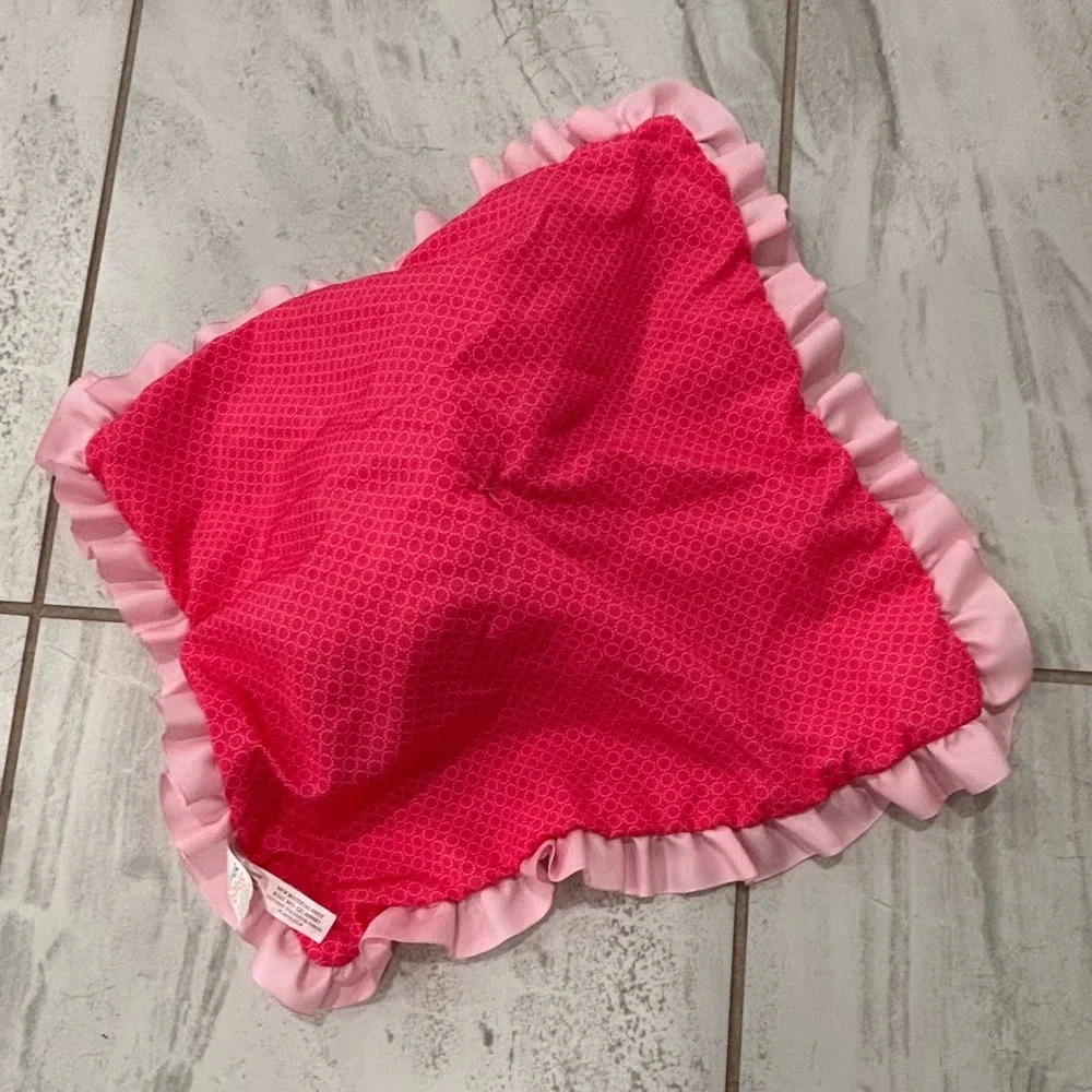 Disney Baby Minnie Mouse Blanket Pink Polka Dot Crinkle Ears Security Lovey